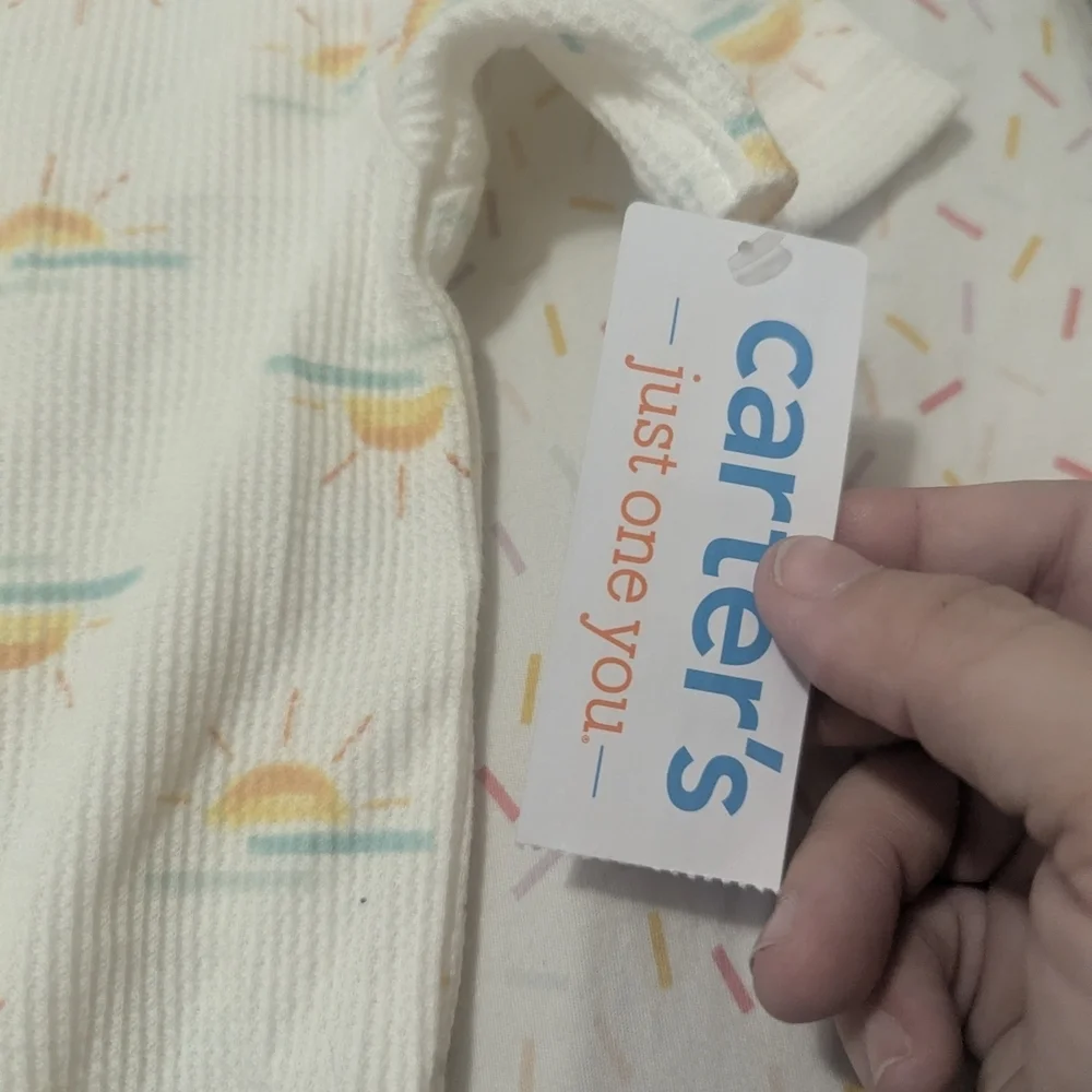 Carter's White Pajama Set with Sun Print